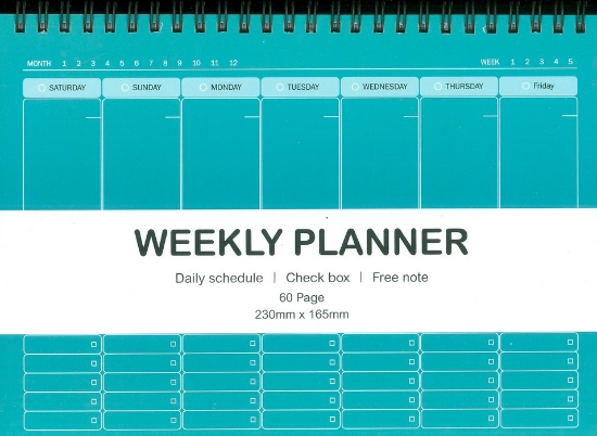 تصویر  دفتر برنامه ریزی هفتگی (WEEKLY PLANNER)،(کد 155)،(سیمی)